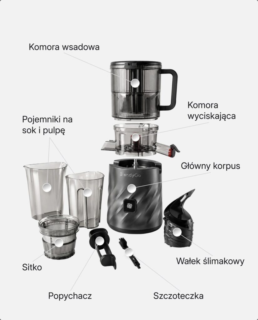Elementy zestawu BlendyGo Juice