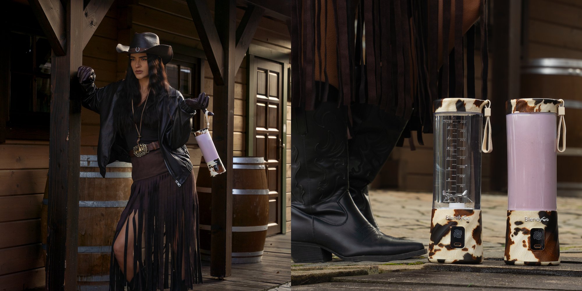 Dwa blendery BlendyGo na kamieniu