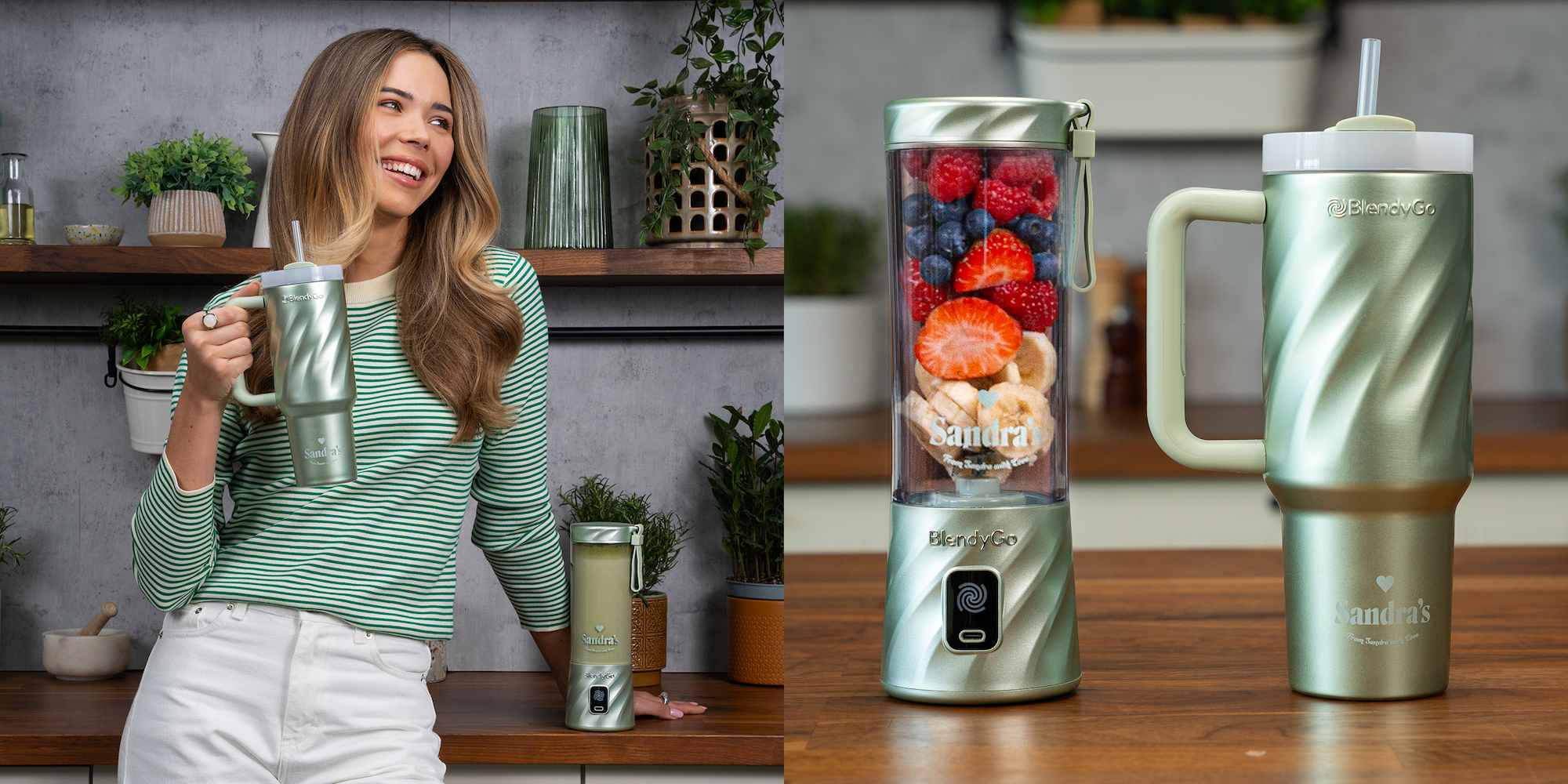 Dwa blendery BlendyGo na kamieniu